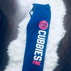Long sweat pants Chicago Cubs pink collection